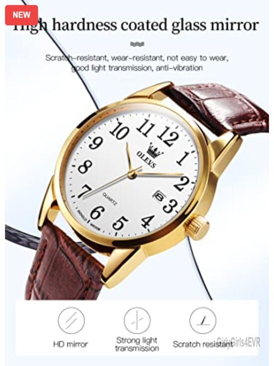 Elegant Chronograph Watch with Brown Leather Band